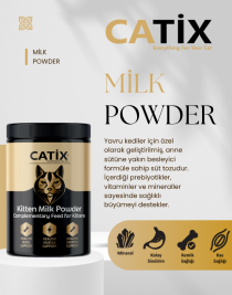 CATİX Anne Sütü Destekli Yavru Kedi Süt Tozu Biberon 200 gr