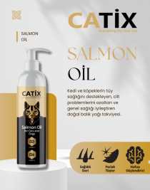 CATİX Omega 3 & 6 Balık Yağı – Kedi ve Köpekler İçin Tüy Sağlığı ve Bağışıklık Desteği