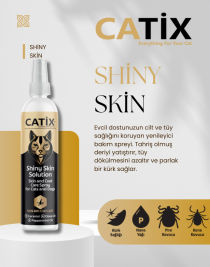 CATİX Deri ve Tüy Bakım Spreyi 100 ml – Kedi ve Köpekler İçin Doğal Cilt Koruması ve Parlak Tüyler