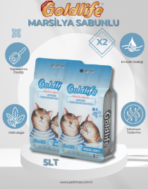 Goldlife Premium Marsilya Sabunlu Kedi Kumu 5 Lt X2 ADET