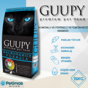 Guupy Somonlu ve Pirinçli Yetişkin Kedi Maması 15 KG