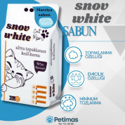 Snow White 20 Lt Beyaz Bentonit Marsilya Sabun Kokulu İnce Taneli Kedi Kumu