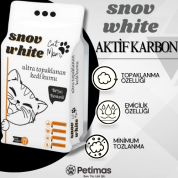 Snow White Aktif Karbonlu Bentonit Kedi Kumu 20Lt