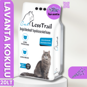 Less Trail 20 Lt İnce Tane Lavanta Kokulu Beyaz Bentonit Kedi Kumu