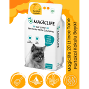 Magiclife 20 Lt Ince Tane Portakal Kokulu Beyaz Bentonit Kedi Kumu