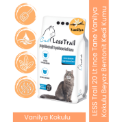 Less Trail 20 Lt İnce Tane Vanilya Kokulu Beyaz Kedi Kumu