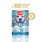 Wanpy Tahılsız Köpek %100 Gerçek Et 375 gr Tavuklu Konserve