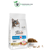 Felicia 1 Kg Kolajenli Somonlu Az Tahıllı Yetişkin Kedi Maması HypoAllergenic Kedi Maması