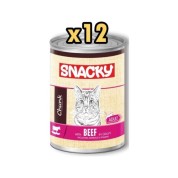 Snacky Chunk Sığır Etli Yetişkin Kedi Konservesi 400 gr x 12 Adet