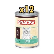 Snacky Chunk Ciğerli Yetişkin Kedi Konservesi 400 gr x 12 Adet